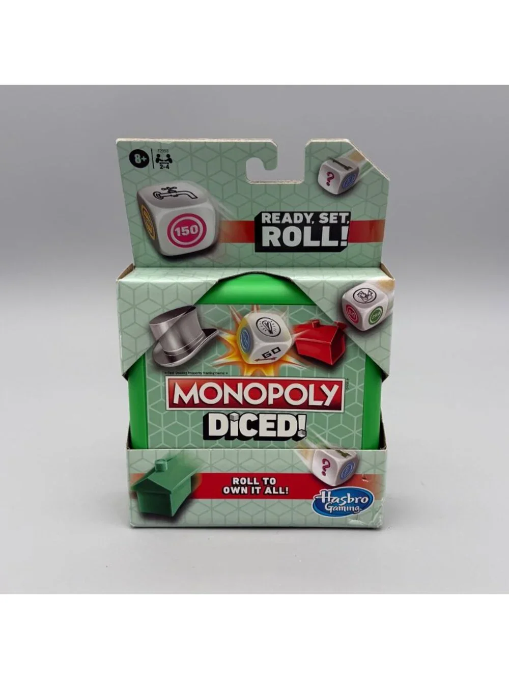 Monopoly Diced Hasbro Gaming Ready, Set, Roll Compact Edition Travel Game